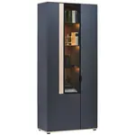 Dieter Knoll VITRÍNA, antracitová, barvy dubu, 93,2/213,1/42 cm