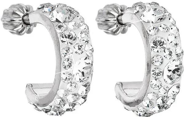 Evolution Group - Pavona Půlkruhové náušnice 31118.1 krystal
