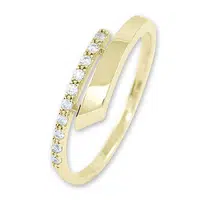 Soliter Něžný dámský prsten ze žlutého zlata s krystaly 229 001 00857 53 mm