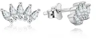 Beneto Stříbrné náušnice s čirými krystaly AGUP1184
