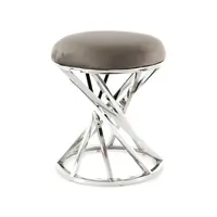 TABURET, kov, textil, 40/49/40 cm