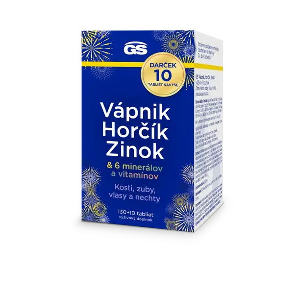 GS Vápník horčík zinok tbl. 130+10 darček