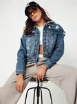 DStreet Dámská džínsová bunda BOOST modrá