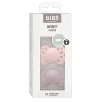 BIBS Anatomické silikónové cumlíky Infinity, veľkosť 1, Blossom / Dusky Lilac 2 ks