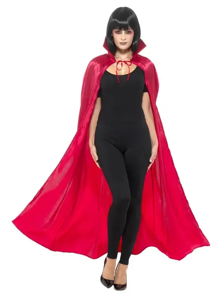 Upírsky plášť červený saténový 144 cm