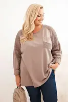 Kesi Włoski Dámská blůza Plus Size bavlněná s potiskem fango