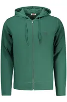 Zelená pánská mikina s kapucí