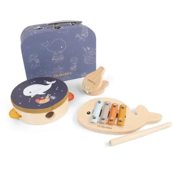 FILIBABBA Play Set My First Wooden Toy Instruments hudební hračka pro děti 3 ks