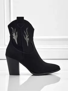 Dámské kotníkové kovbojské holínky na podpatku