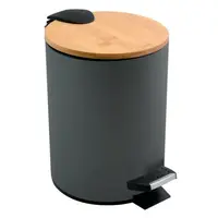 Spirella Spirella pedálový odpadkový kôš adonis tmavo šedá oceľ bambusové veko 3 l 10.00003