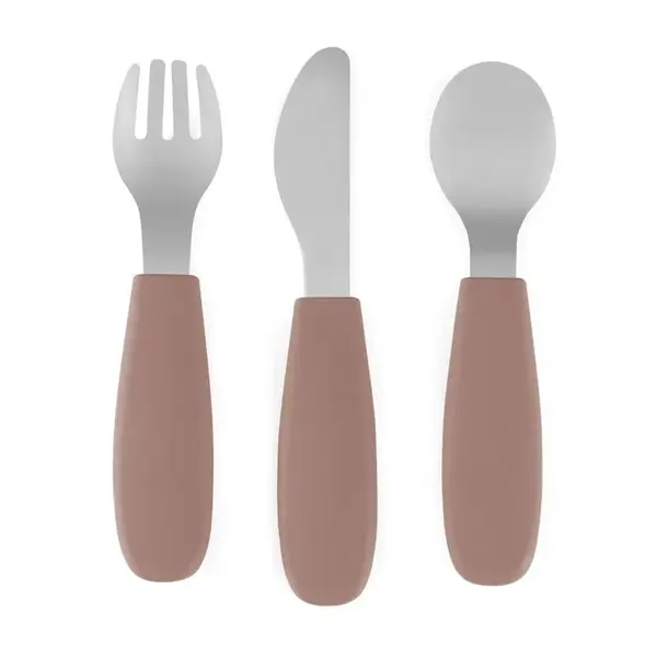 Petite&Mars Take&Match Stainless Steel Cutlery Set príbor Velvet Latte 12m+ 3 ks