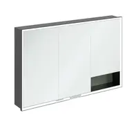 Villeroy & Boch My View+ - Zrcadlová skříňka s LED osvětlením 120x75x17 cm, 3 dvířka, Soft Green/matná černá B48212AF