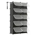 REGÁL NA BOTY, černá, 83/156/32 cm