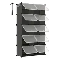 REGÁL NA BOTY, černá, 83/156/32 cm