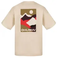 Husky Tee Panorama M XXL, beige Pánské bavlněné triko