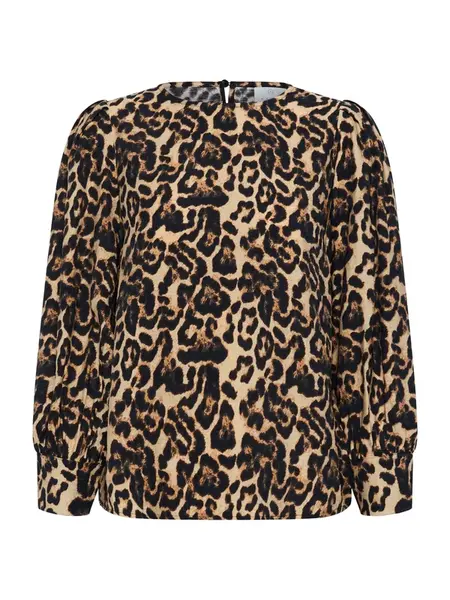 Kaffe Blúzka 'KAHannah'  béžová / hnedá / čierna
