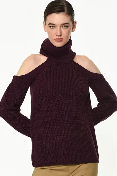Z0019 DEWBERY WOMEN'S SWEATER-PURPLE