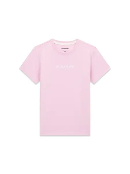 GUESS JEANS Tričko  ružová / biela