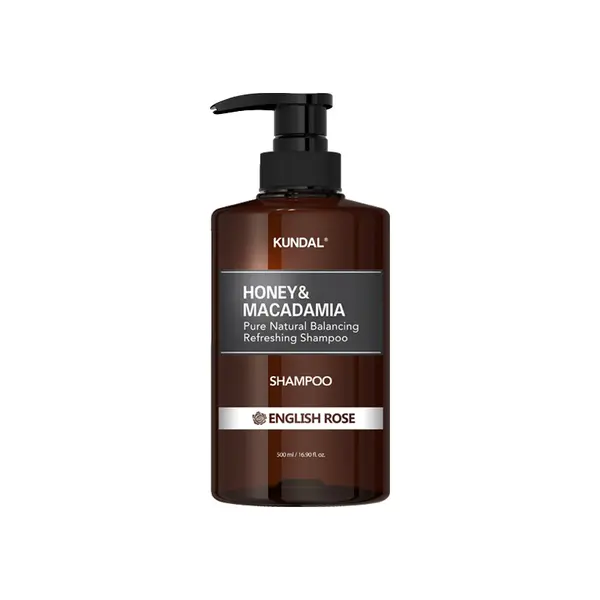 KUNDAL Honey&Macadamia Nature Shampoo English Rose - přírodní hydratační šampon 500 ml