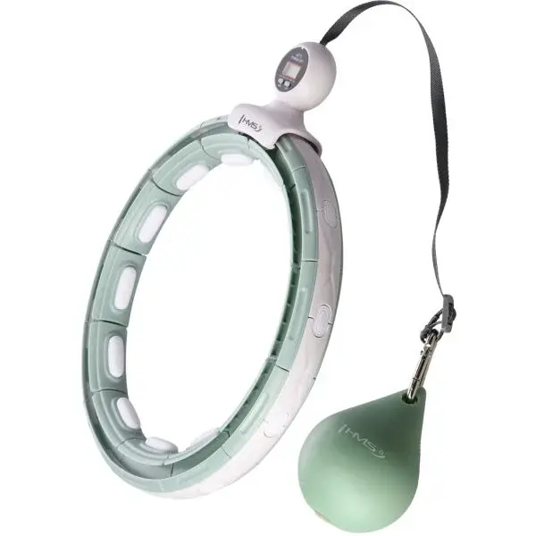 HMS HHM15 Masážna hula hop obruč so závažím, magnetmi a počítadlom, zelená, veľkosť