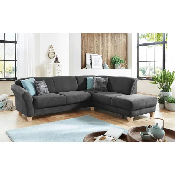 Sit & More ROHOVÁ SEDAČKA, textil, černá