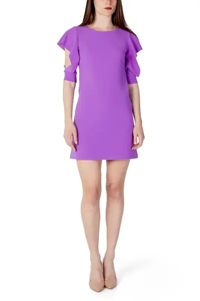 Fialové mini šaty Rinascimento