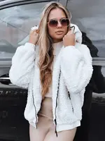 Biela mikina s kapucňou