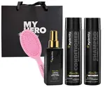 Sada pro výživu a hydrataci vlasů #mydentity MyHero Nourishing s dárkovou taškou a mini kartáčem Framar - růžový + dárek zdarma