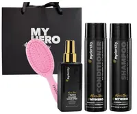 Sada pro výživu a hydrataci vlasů #mydentity MyHero Nourishing s dárkovou taškou a mini kartáčem Framar - růžový + dárek zdarma