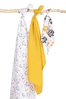 Mušelínové plienky 3 ks - sada rôznych veľkostí - Zvieratká