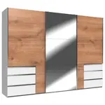 MID.YOU SKŘÍŇ S POSOUVACÍMI DVEŘMI, bílá, barvy dubu, 300/216/65 cm