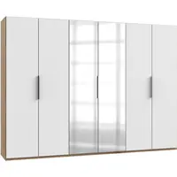 MID.YOU ŠATNÍ SKŘÍŇ S OTOČNÝMI DVEŘMI, bílá, barvy dubu, 300/216/58 cm