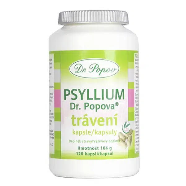 DR.POPOV Psyllium Trávení 120 kapslí