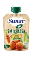 SUNAR BIO ovocná kapsička Smícháček mango, mrkev, meruňka a fenykl 100 g