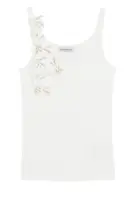 Bílé tílko s květinovým vzorem