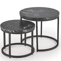 Konferenčný stolík Oreo čierna mramor/čierna