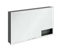 Villeroy & Boch My View+ - Zrkadlová skrinka s LED osvetlením 130x75x17 cm, 3 dvierka, Soft Green/matná čierna B48213AF