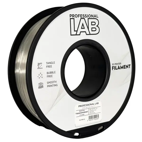 Professional Lab FG-P96-E1, 3D filament, PLA Silk, Transparent, 1kg, 1,75mm