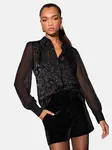Lipsy Blúzka 'Burnout'  čierna