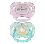 CANPOL BABIES Nightglow dudlík svítící silikonový 6-18m holka 2 kusy