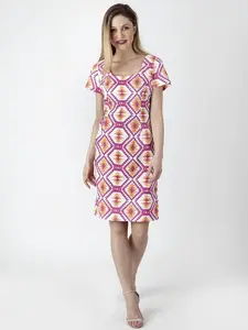 PERSO Woman's Women's pencil shape dress with short sleeves