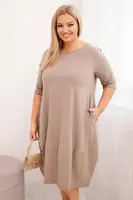 Plus Size dámské šaty s kapsami