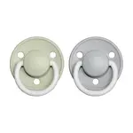 BIBS De Lux cumlíky z prírodného kaučuku 2 ks, veľkosť 2, Sage nočný/Cloud nočný,BIBS De Lux cumlíky z prírodného kaučuku 2 ks, veľkosť 2, Sage nočný/