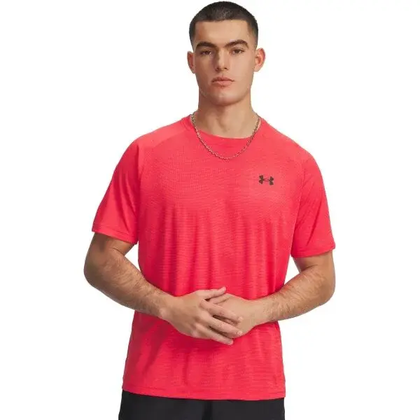 Under Armour TECH TEXTURED Pánske tričko, červená, veľkosť M