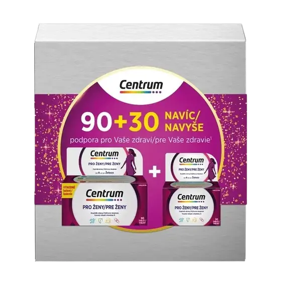 CENTRUM Multivitamín pro ženy dárkové balení 90 + 30 tablet