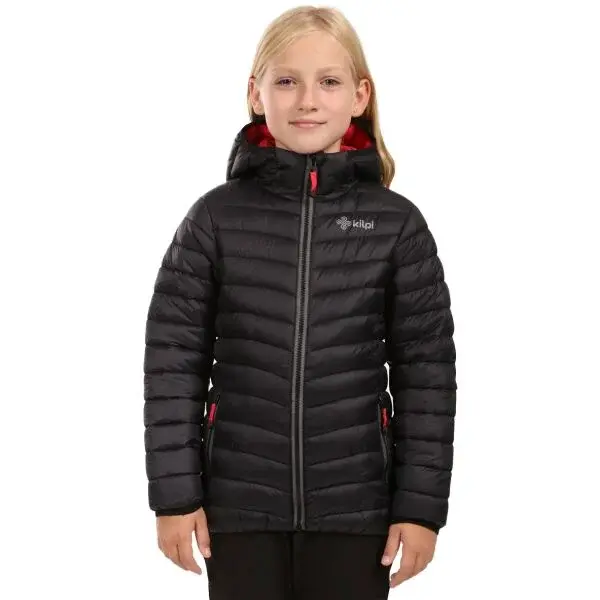 KILPI REBEKI Dívčí zateplená bunda, černá, velikost