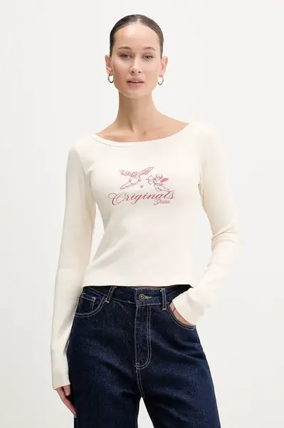Tričko s dlouhým rukávem Guess Originals