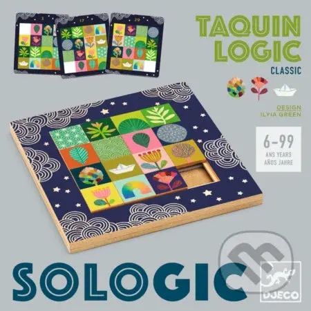 SOLOGIC: Hlavolam Taquin Logic (15-dielne posuvné drevené puzzle) - hra z kategorie Domino, hlavolamy