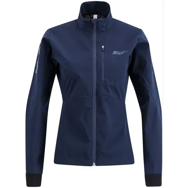 Swix PACE WIND Dámská funkční běžecká bunda, tmavě modrá, velikost