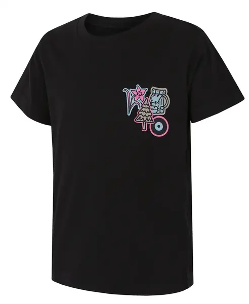 Husky Tee Patch K 146, black Dětské bavlněné triko